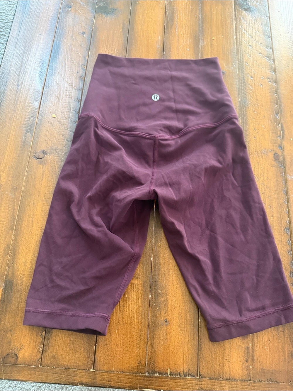 lululemon athletica High-Rise Biker Shorts in Deep Burgundy